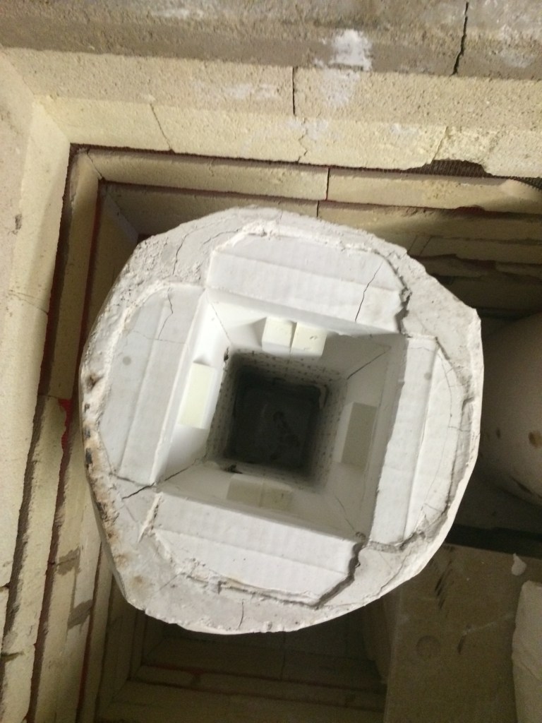 Overnight, the oven went up to 1000 degrees, then back down. It was about 24 hours of waiting until I could open the oven, but the molds burned out very nicely. 